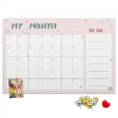 Kurk prikbord Maandplanner voor kinderen