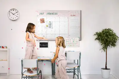 Kurk prikbord Maandplanner voor kinderen