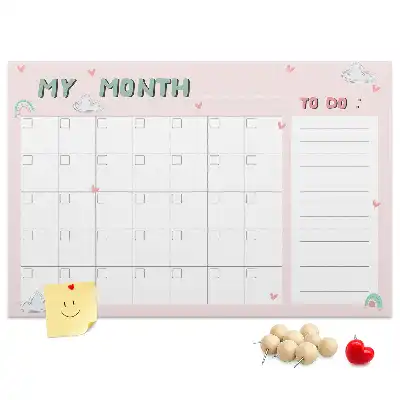 Kurk prikbord Maandplanner voor kinderen
