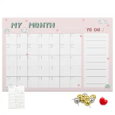 Kurk prikbord Maandplanner voor kinderen
