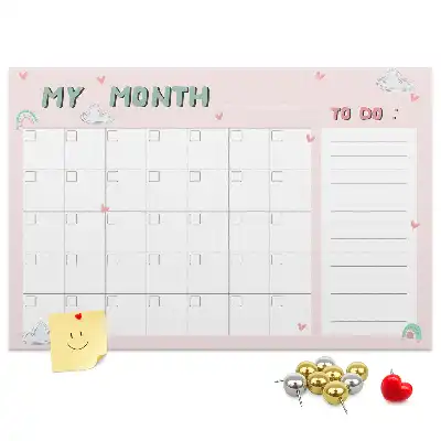Kurk prikbord Maandplanner voor kinderen