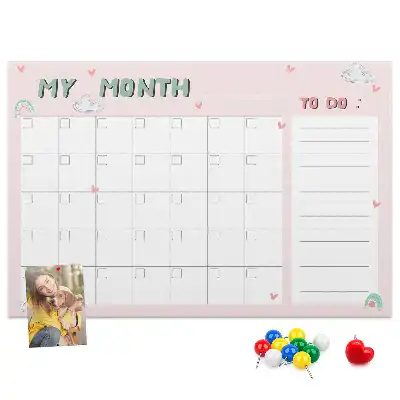 Kurk prikbord Maandplanner voor kinderen