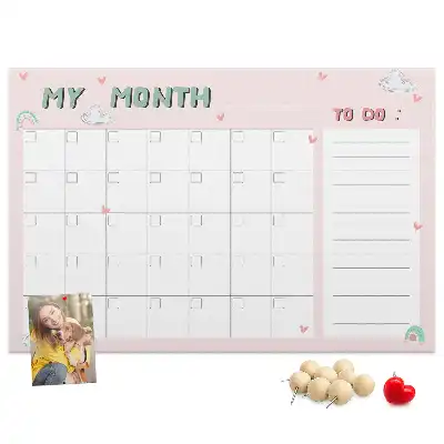 Kurk prikbord Maandplanner voor kinderen