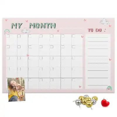 Kurk prikbord Maandplanner voor kinderen