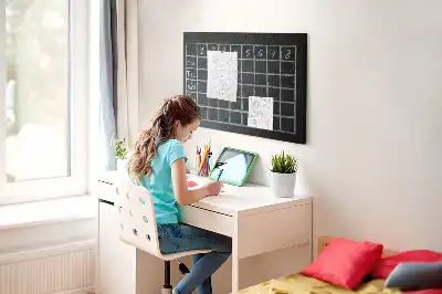 Memobord van kurk Lesrooster van het kind