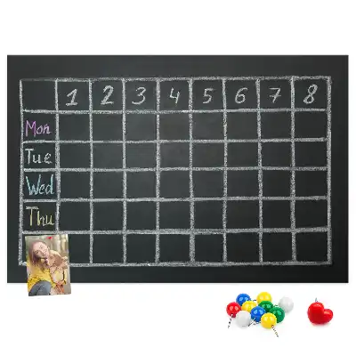 Memobord van kurk Lesrooster van het kind