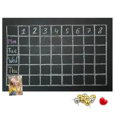 Memobord van kurk Lesrooster van het kind