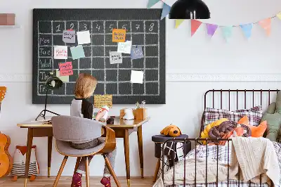 Memobord van kurk Lesrooster van het kind