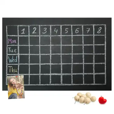Memobord van kurk Lesrooster van het kind
