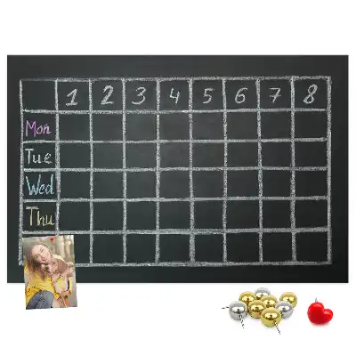 Memobord van kurk Lesrooster van het kind