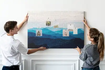 Kurk prikbord Aquarel bergen