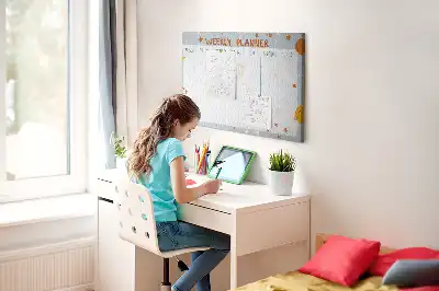 Memobord van kurk Takenorganizer voor een week