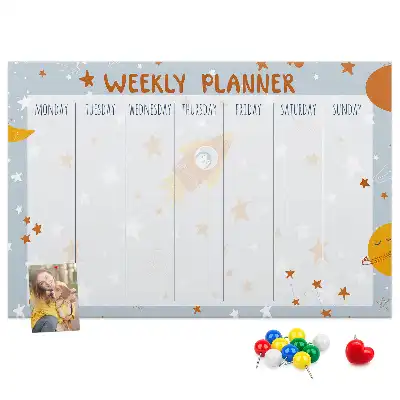 Memobord van kurk Takenorganizer voor een week