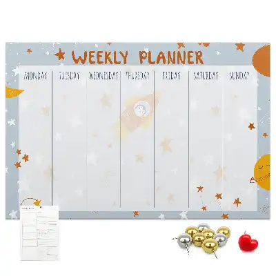 Memobord van kurk Takenorganizer voor een week