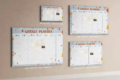 Memobord van kurk Takenorganizer voor een week