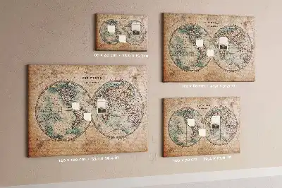 Memobord van kurk Wereld wereldbol kaart