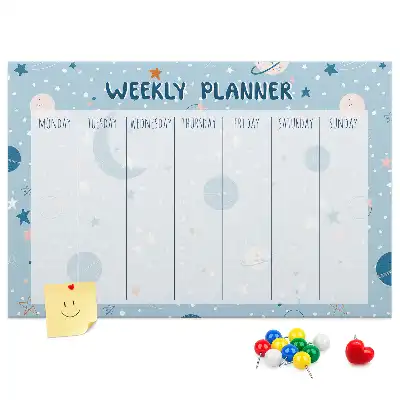 Kurk prikbord Weekplanner kosmos