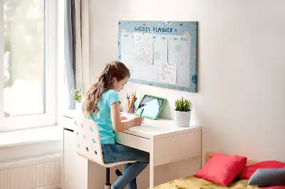 Kurk prikbord Weekplanner kosmos