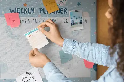 Kurk prikbord Weekplanner kosmos
