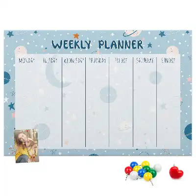Kurk prikbord Weekplanner kosmos