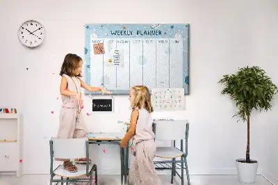 Kurk prikbord Weekplanner kosmos
