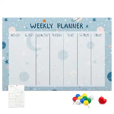 Kurk prikbord Weekplanner kosmos