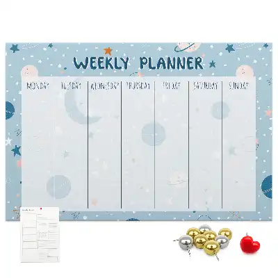 Kurk prikbord Weekplanner kosmos