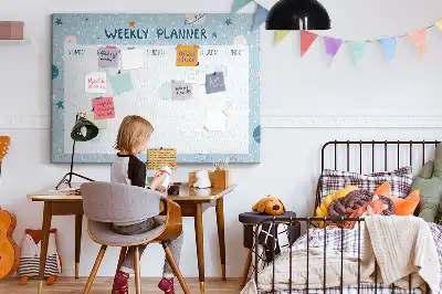 Kurk prikbord Weekplanner kosmos
