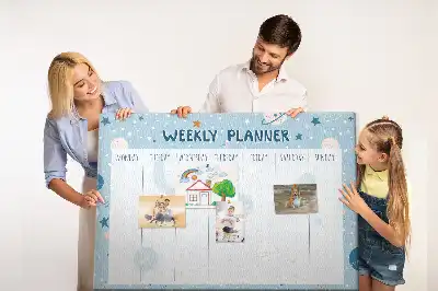 Kurk prikbord Weekplanner kosmos