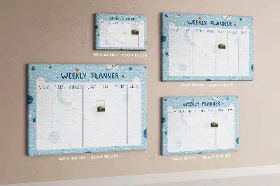 Kurk prikbord Weekplanner kosmos