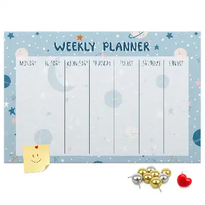 Kurk prikbord Weekplanner kosmos