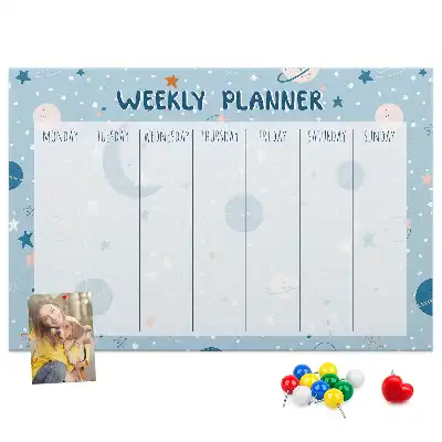 Kurk prikbord Weekplanner kosmos