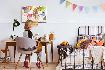 Memobord van kurk Aquarel geschilderde continenten