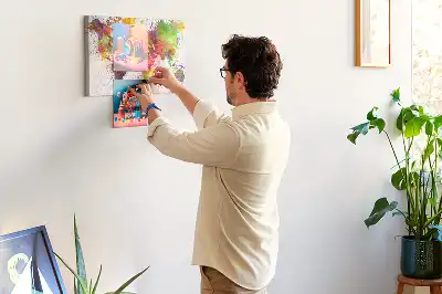 Memobord van kurk Aquarel geschilderde continenten