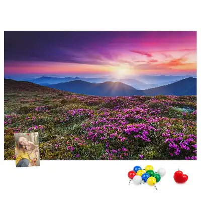 Kurk prikbord Zonsopgang bloemen