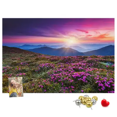 Kurk prikbord Zonsopgang bloemen