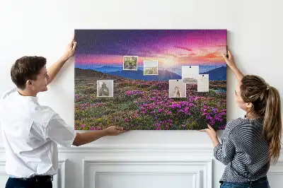 Kurk prikbord Zonsopgang bloemen