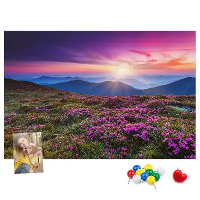 Kurk prikbord Zonsopgang bloemen