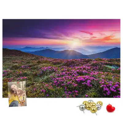 Kurk prikbord Zonsopgang bloemen