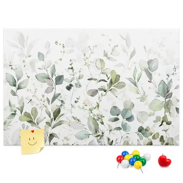 Memobord van kurk Plantaardige wandcompositie