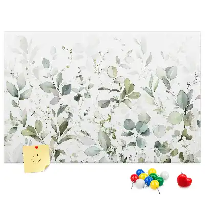 Memobord van kurk Plantaardige wandcompositie