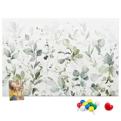 Memobord van kurk Plantaardige wandcompositie