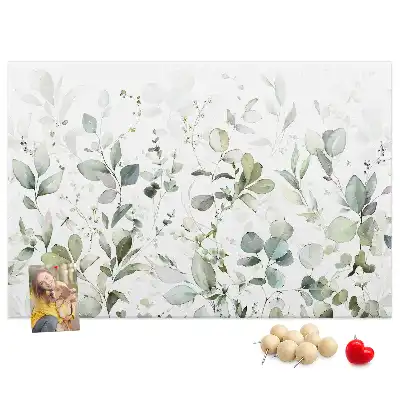 Memobord van kurk Plantaardige wandcompositie