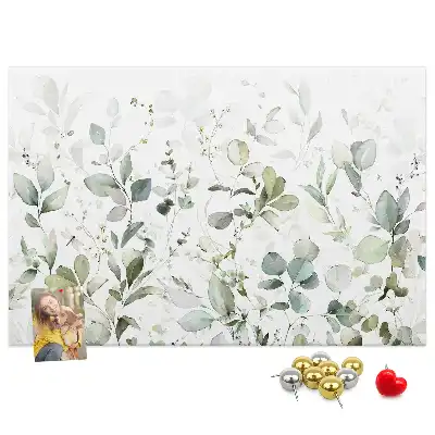 Memobord van kurk Plantaardige wandcompositie