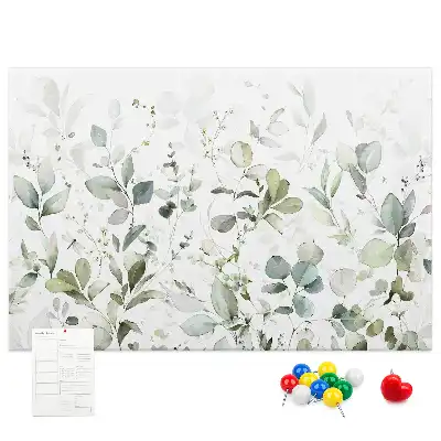 Memobord van kurk Plantaardige wandcompositie