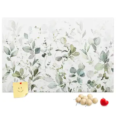 Memobord van kurk Plantaardige wandcompositie