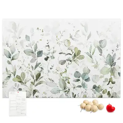 Memobord van kurk Plantaardige wandcompositie