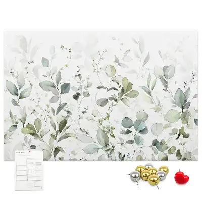 Memobord van kurk Plantaardige wandcompositie