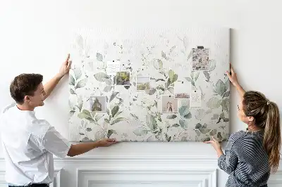Memobord van kurk Plantaardige wandcompositie