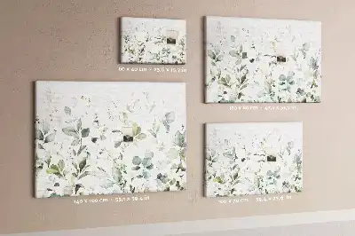 Memobord van kurk Plantaardige wandcompositie